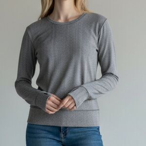 Lululemon Women's Grey Rush Hour Long Sleeve Running Pullover